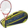 Babolat Boost Strike + Yellow Club Bag Tennis Starter Bundle -Racquets Shop 121210 313 BNDL Babolat Boost S Strung Tennis Racket 1000 1000