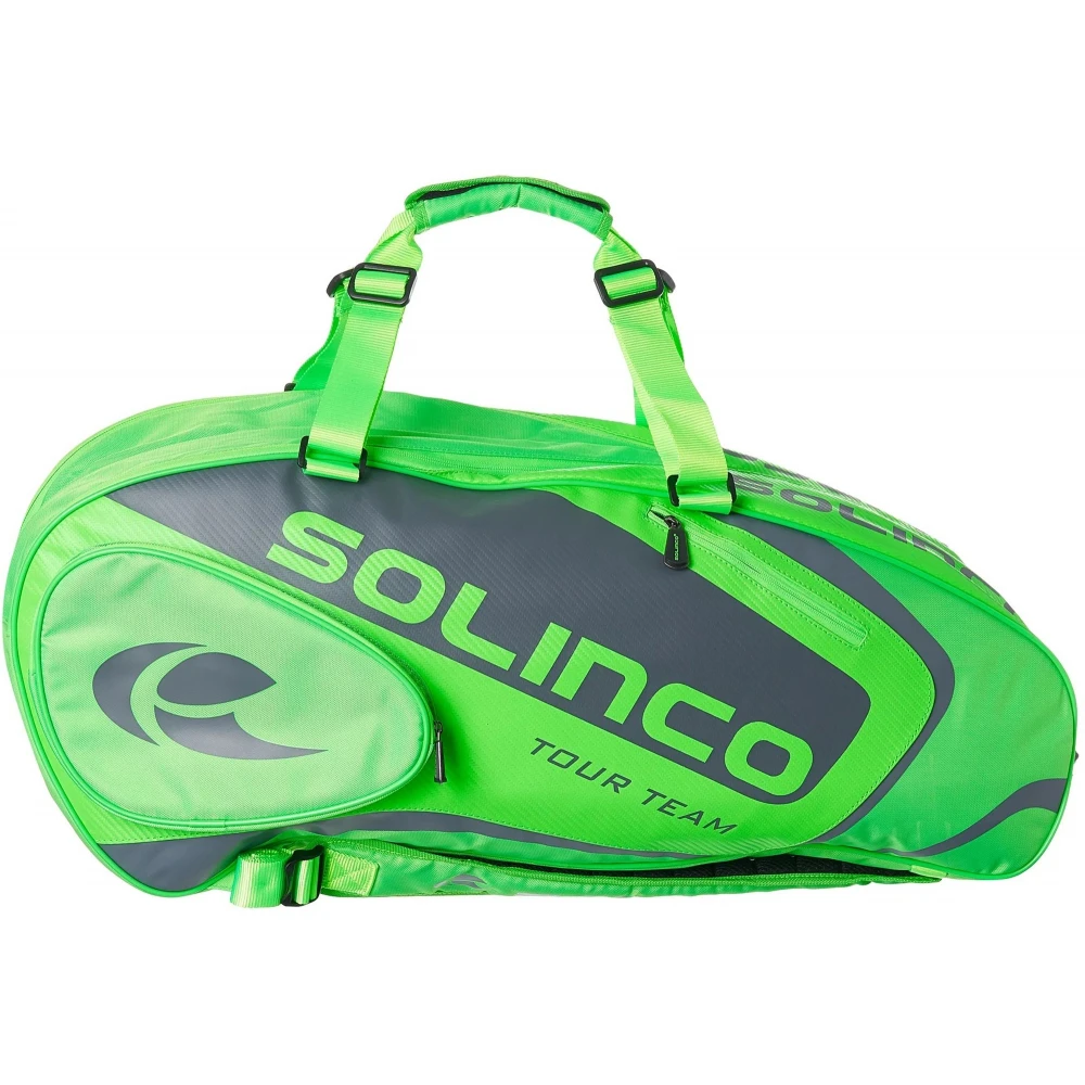Solinco Tour 6 Pack Tennis Racquet Bag (Neon Green) 4 Solinco Tour 6 Pack Tennis Racquet Bag (Neon Green) - Image 2