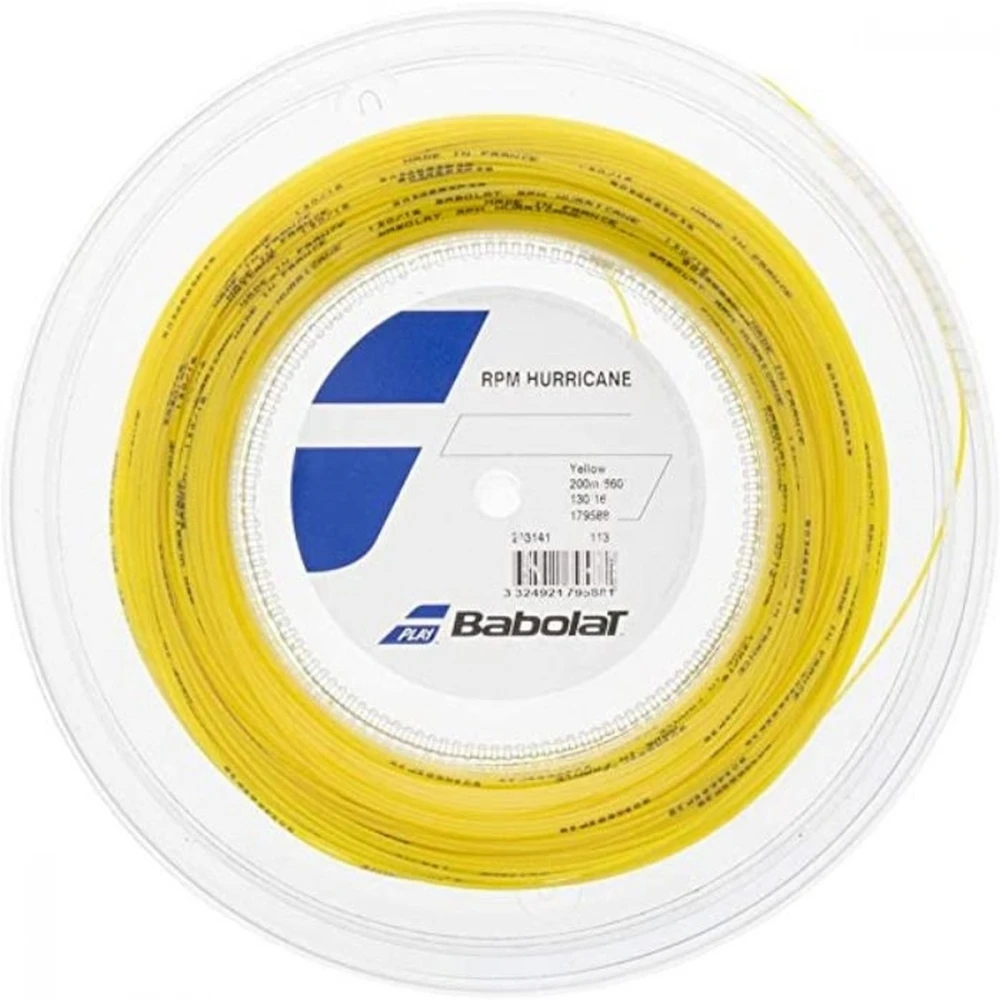 Babolat RPM Hurricane 17g Yellow Tennis String (Reel) 3 Babolat RPM Hurricane 17g Yellow Tennis String (Reel)