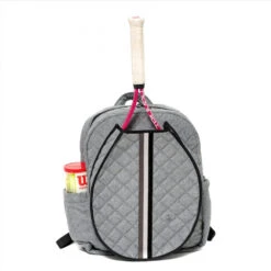Cinda B Tennis Backpack (Heather Grey) 7 Cinda B Tennis Backpack (Heather Grey) -Racquets Shop 266404 CindaB Tennis Backpack Heather Grey front 1000 1000
