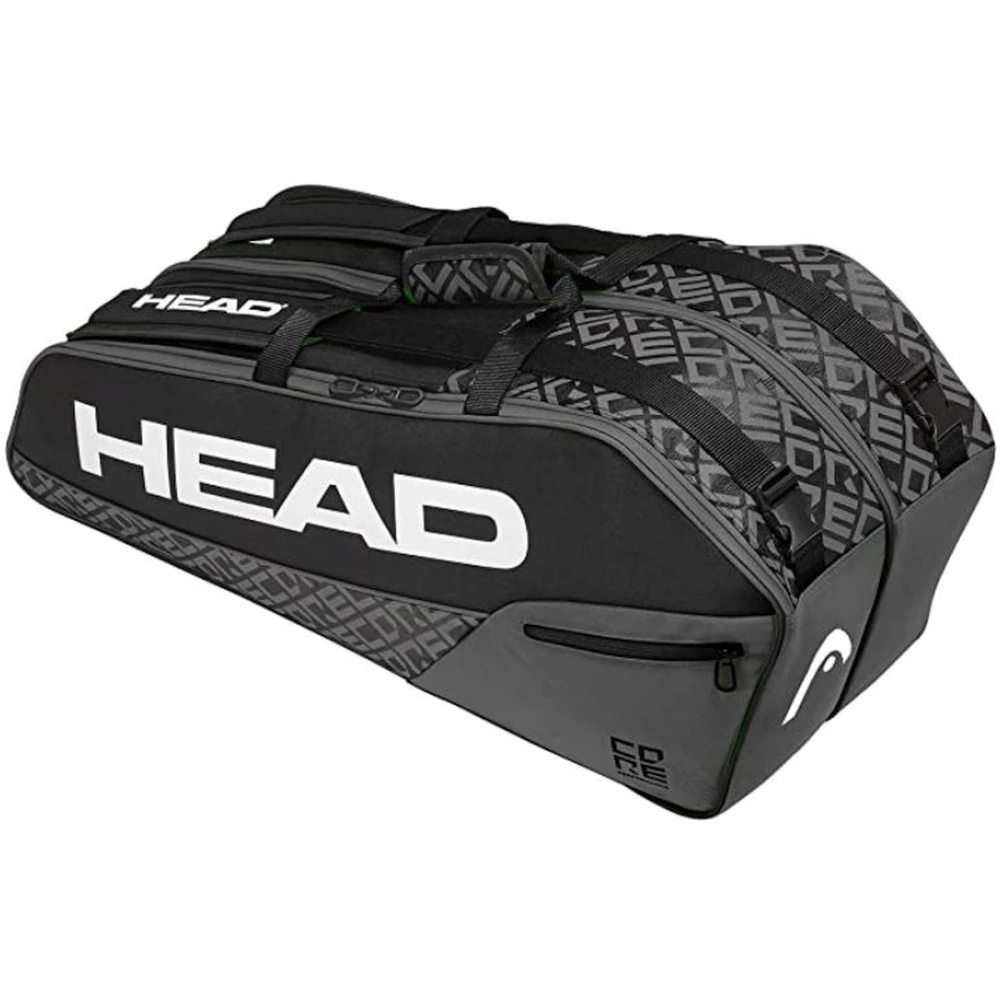 HEAD Core 6R Combi Tennis Racquet Bag (Black/Grey)