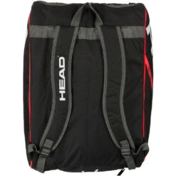 Head Tour Supercombi Pickleball Bag (Black/Orange) -Racquets Shop 283982 BKOR Head Tour Supercombi Pickleball Bag BlackOrange back 1000 1000