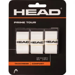 Head Prime Tour Tennis Racquet Overgrip 3 Pack (White)