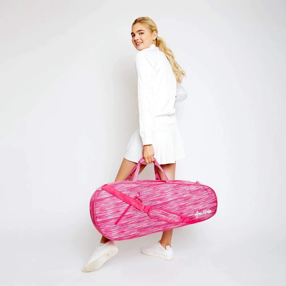 Ame & Lulu 3 Racquet Tennis Bag (Pink Grunge) - Image 3