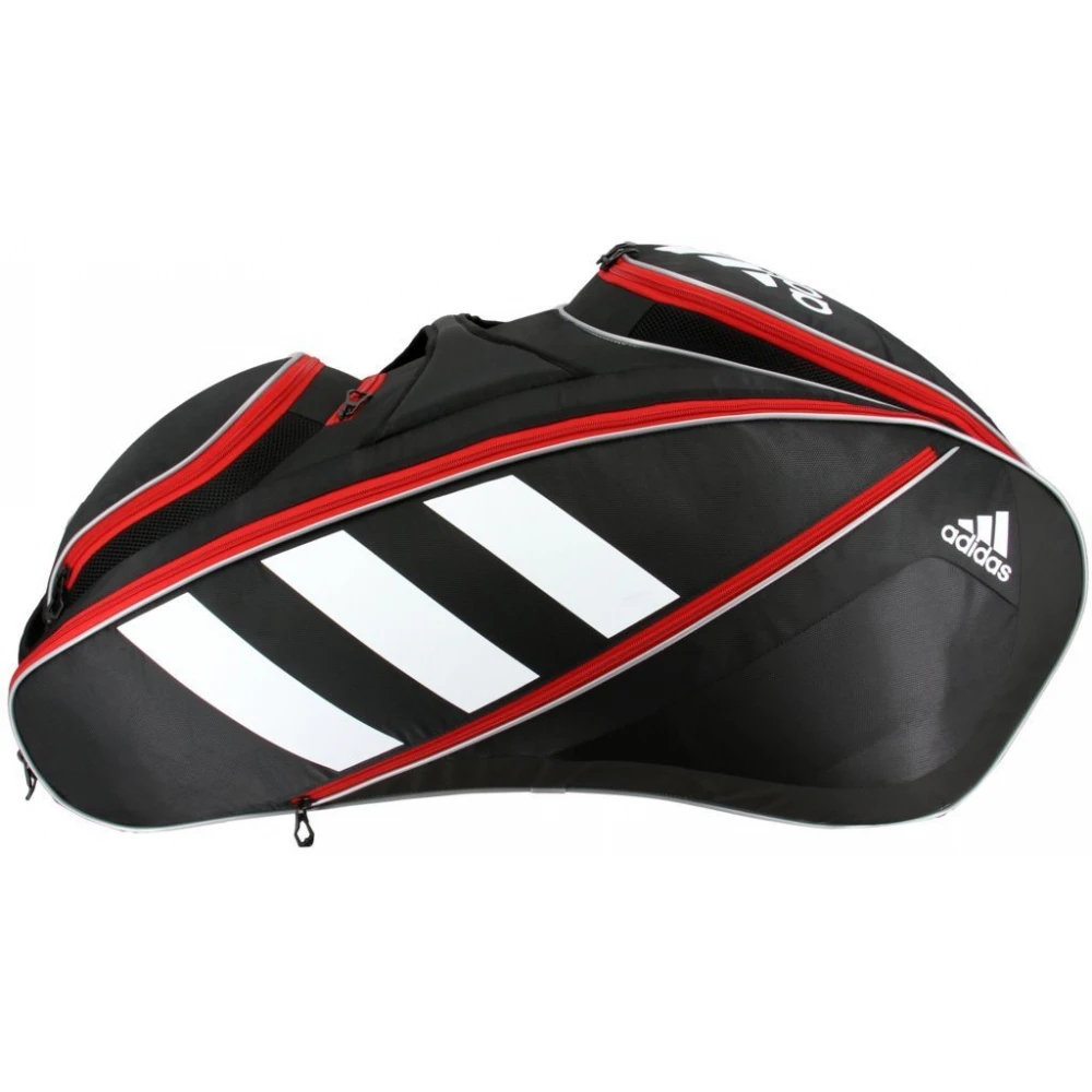 Adidas Tour 12 Racquet Tennis Bag (Black/White/Scarlet) 3 Adidas Tour 12 Racquet Tennis Bag (Black/White/Scarlet)