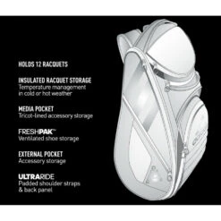 Adidas Tour 12 Racquet Tennis Bag (Black/White/Scarlet) 7 Adidas Tour 12 Racquet Tennis Bag (Black/White/Scarlet) -Racquets Shop 51457713 1000 1000