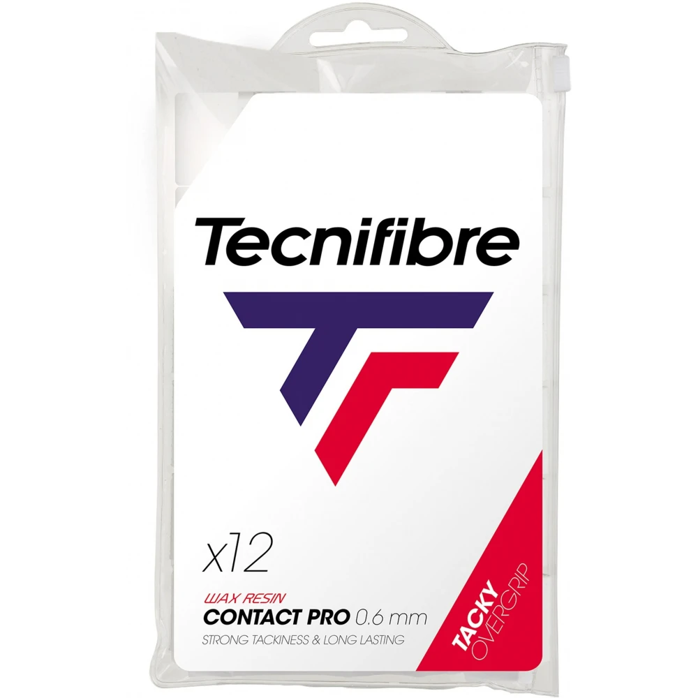 Tecnifibre Contact Pro Overgrip 12-Pack (White) 3 Tecnifibre Contact Pro Overgrip 12-Pack (White)