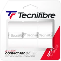 Tecnifibre Contact Pro Overgrip 3-Pack (White)