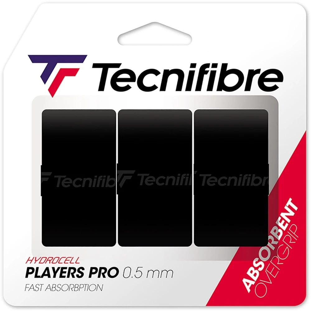Tecnifibre Players Pro Overgrip 3-Pack (Black) 2 Tecnifibre Players Pro Overgrip 3-Pack (Black)