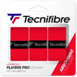 Tecnifibre Players Pro Overgrip 3-Pack (Red)