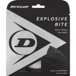 Dunlop Explosive Bite Black 17g Tennis String (Set)