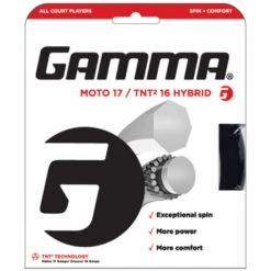 Gamma Moto With TNT2 Hybrid 17/16g Tennis String (Set)