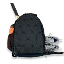 NiceAces Women’s GEO Lightweight Tennis Backpack (Black) -Racquets Shop GOBPBLK front 1000 1000