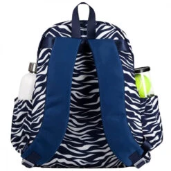 Ame & Lulu Game On Tennis Backpack (Navy Tiger Stripe) 6 Ame & Lulu Game On Tennis Backpack (Navy Tiger Stripe) -Racquets Shop GTBP265 ameandlulu game on tennis backpack navy tiger stripe back 1000 1000