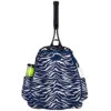 Ame & Lulu Game On Tennis Backpack (Navy Tiger Stripe) 1 Ame & Lulu Game On Tennis Backpack (Navy Tiger Stripe) -Racquets Shop GTBP265 ameandlulu game on tennis backpack navy tiger stripe front 1000 1000