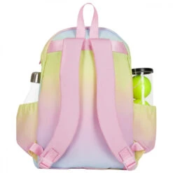 Ame & Lulu Little Love Tennis Backpack (Rainbow Sherbert) -Racquets Shop LLTBP256 ameandlulu little love tennis backpack rainbow sherbert back1 1000 1000
