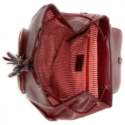 NiceAces Women’s SARA Handmade Vegan Leather Tennis Backpack (Maroon) -Racquets Shop SRBPMRN Nice Aces Womens SARA Tennis Backpack Maroon c 1000 1000