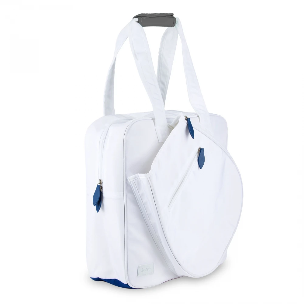 Ame & Lulu Sweet Shot Tennis Tote 3.0 (White/Navy) - Image 3