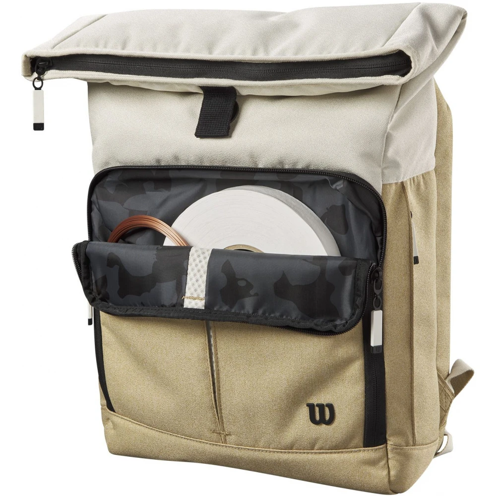 Wilson Women’s Lifestyle Foldover Tennis Backpack (Khaki) - Image 3