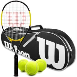 Wilson Energy XL Tennis Racquet Bundled With An Advantage II Tennis Bag And 3 Tennis Balls