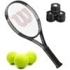 Wilson H2 Hyper Hammer Tennis Racquet Bundled W 3 Overgrips And 3 Tennis Balls -Racquets Shop WilsonH2HyperHammerBndle BlackOG Balls a 1000 1000