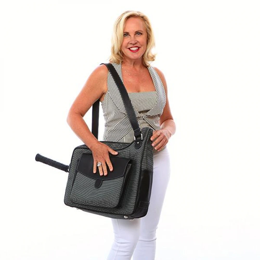 Cortglia Sport Messenger Tennis Bag (Houndstooth) - Image 3