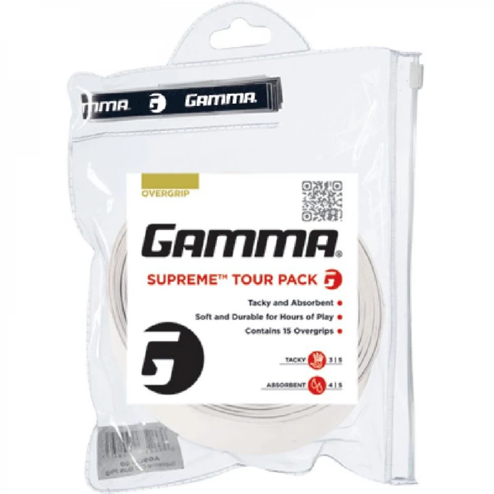 Gamma Supreme Tour Pack (15 Overgrips) 3 Gamma Supreme Tour Pack (15 Overgrips)