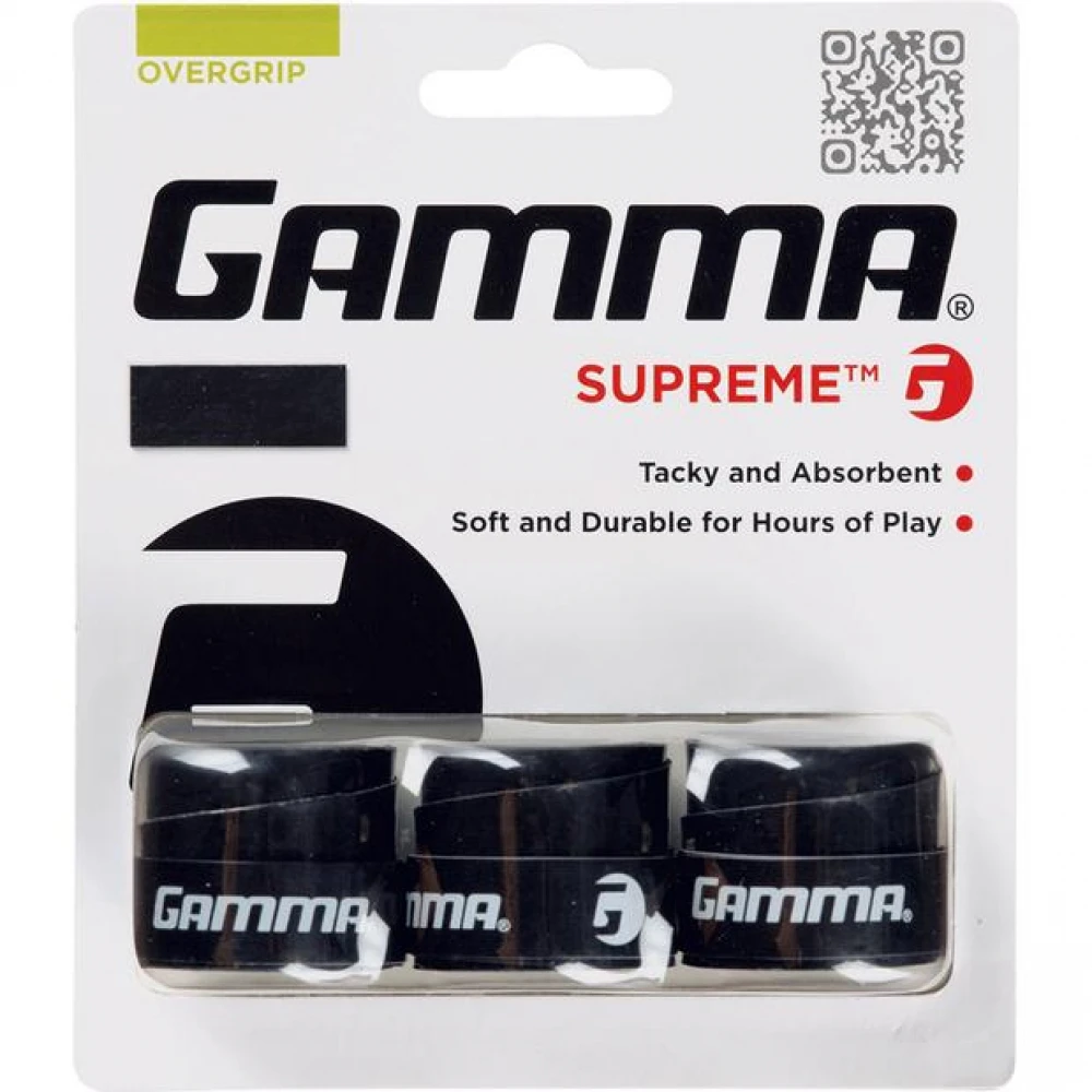 Gamma Supreme Overgrip (3-Pack, Assorted Colors) 3 Gamma Supreme Overgrip (3-Pack, Assorted Colors)