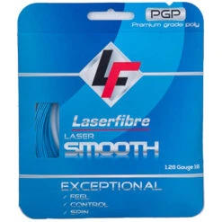 Laserfibre Laser Smooth 17g Blue Tennis Racquet String (Set)